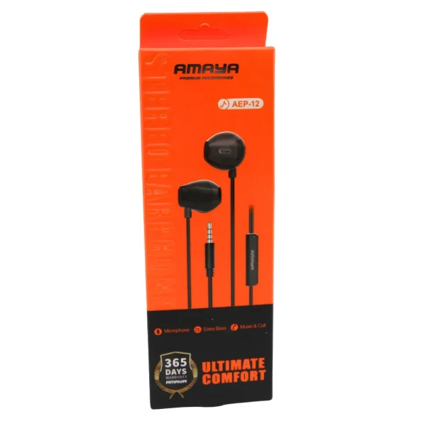 Black 3.5-port metal headphones with cable