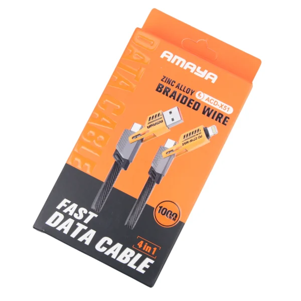 ACD-X51 zinc alloy 4-in-1 data cable